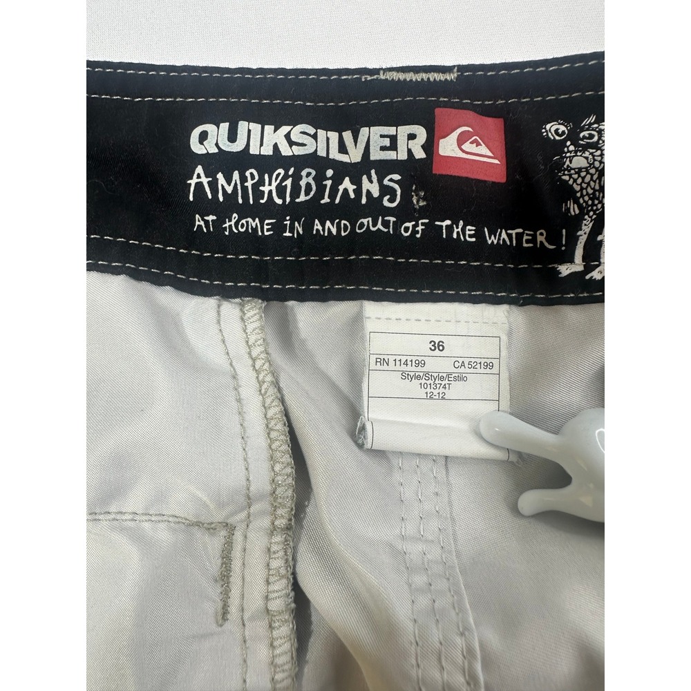 Quiksilver Amphibians Hybrid Shorts Mens 36 Tan Khaki Walk Board Shorts 101374T - Picture 8 of 10